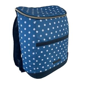 Dabnee Lee Arctic Zone Backpack Cooler 18 Can Padded Blue Polka Dot Chic